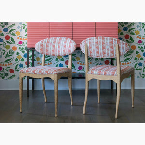 Una Coral Embroidered Fabric