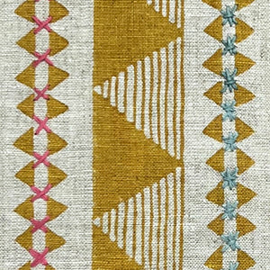 Una Gold Embroidered Fabric