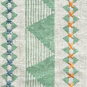 Una Pastel Green Embroidered Fabric