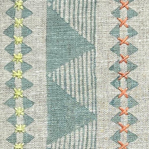 Una Teal Embroidered Fabric