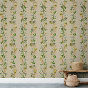 Vertical Fern Original Grasscloth Wallpaper