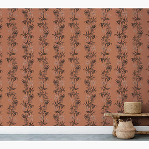 Vertical Fern Terracotta Wallpaper
