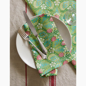 Virginia Strawberry Leaf Green Fabric