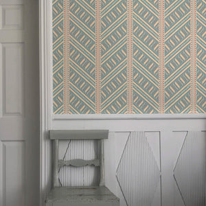 Vondel Blue and Red Wallpaper