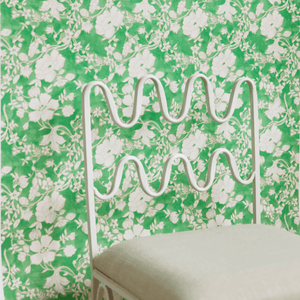 Watercolor Floral Emerald Wallpaper