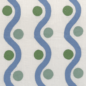 Wiggle Blue & Green Fabric