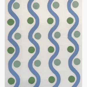 Wiggle Blue & Green Fabric