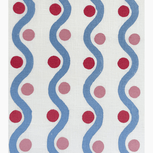 Wiggle Blue & Red Fabric