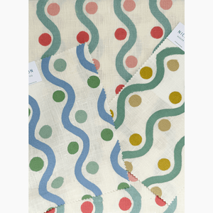 Wiggle Green & Orange Fabric