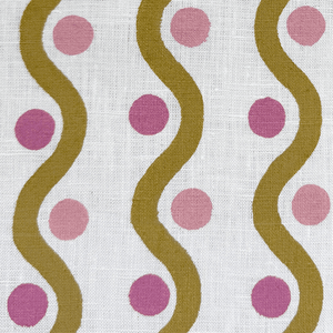 Wiggle Gold & Pink Fabric