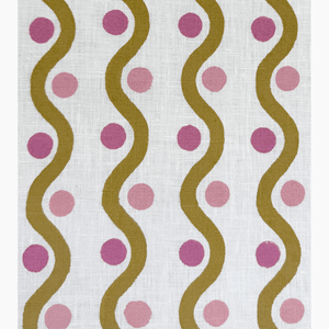 Wiggle Gold & Pink Fabric