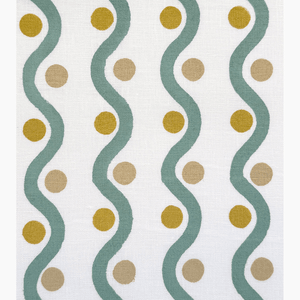 Wiggle Green & Orange Fabric