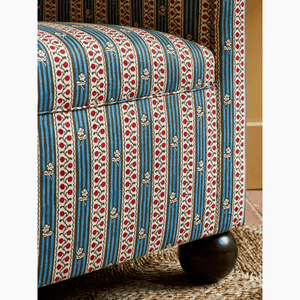 Woodland Rose Azure and Cranberry Fabric