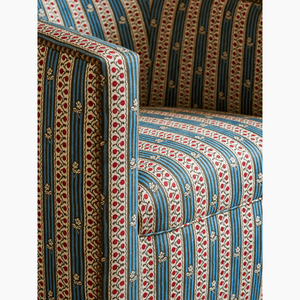 Woodland Rose Azure and Cranberry Fabric