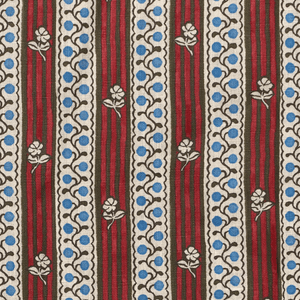 Woodland Rose Carmine and Lapis Fabric