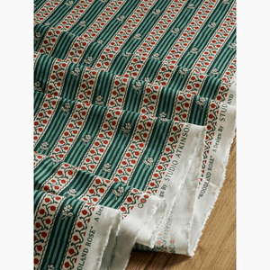 Woodland Rose Mint and Persimmon Fabric