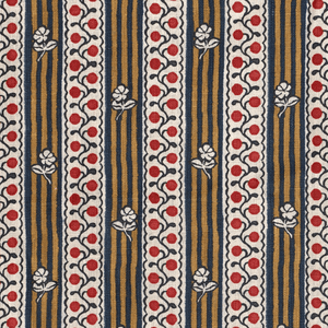 Woodland Rose Tobacco and Rust Fabric