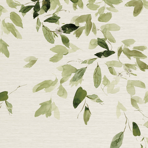 Woodlands Fern Grasscloth Mural Wallpaper