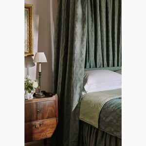 Woven Ribbon Eggshell Blue Fabric