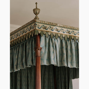 Woven Ribbon French Blue Fabric