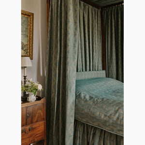 Woven Ribbon French Blue Fabric