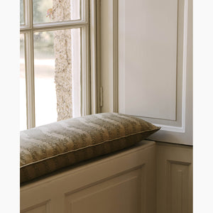 Woven Ribbon Olive Fabric