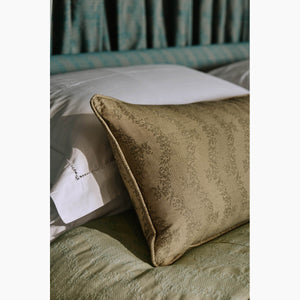 Woven Ribbon Olive Fabric