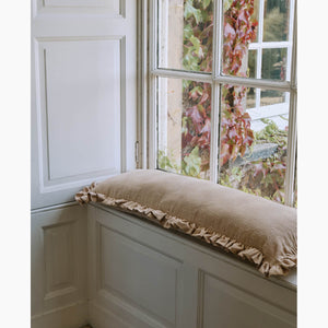 Woven Ribbon Parchment Pink Fabric