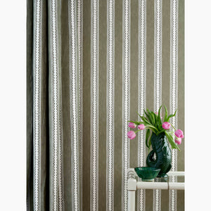 Zig Zag Stripe Moss Wallpaper