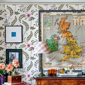 Zig Zag Stripe Moss Wallpaper Border