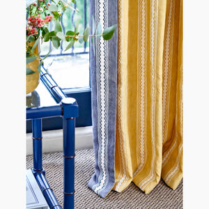 Zig Zag Stripe Mustard Fabric