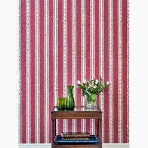 Zig Zag Stripe Raspberry Wallpaper