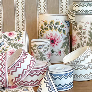 Zig Zag Stripe Biscuit Wallpaper Border