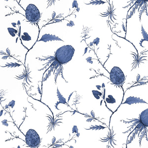Artichoke Vine Blue Wallpaper