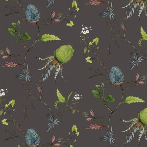 Artichoke Vine Espresso Wallpaper
