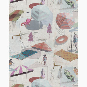 Berry Beach Grasscloth Wallpaper