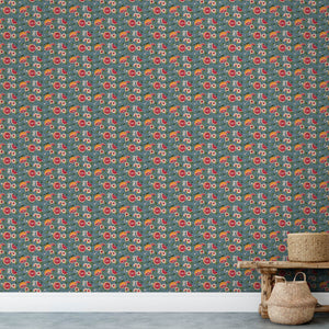 Blood Orange Slate Blue Wallpaper