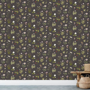 Botanical Espresso Wallpaper