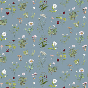 Botanical French Blue Wallpaper