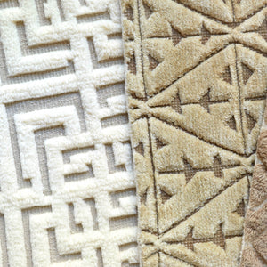 Centre Squares White Rug