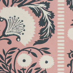 Eastern Garden Pink/Indigo Wallpaper