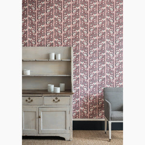 Eastern Garden Pink/Indigo Wallpaper