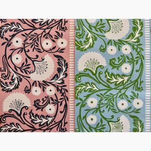 Eastern Garden Pink/Indigo Wallpaper