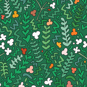 Fields of Joy Green Wallpaper