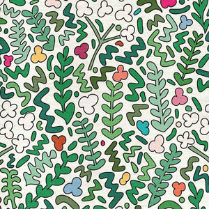 Fields of Joy White Wallpaper