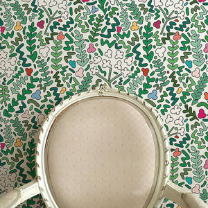 Fields of Joy White Wallpaper