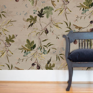 Fig Hazel Grasscloth Wallpaper
