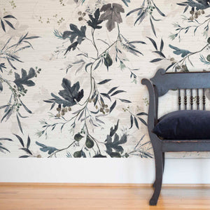 Fig Indigo Grasscloth Wallpaper