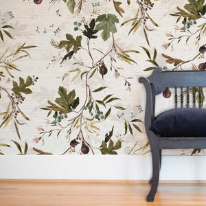 Fig Linen Grasscloth Wallpaper