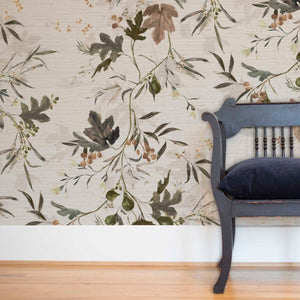 Fig Rust Grasscloth Wallpaper